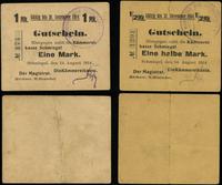 Wielkopolska, zestaw: 1/2 i 1 marka, ważne od 14.08.1914 do 31.12.1914