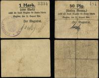 zestaw: 50 fenigów i 1 marka 12.08.1914, numerac