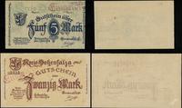 zestaw: 5 marek i 20 marek ważne do 1.11.1918, n