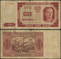 100 złotych 1.07.1948, seria F, numeracja 110387