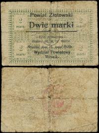 2 marki ważne od 15.05.1920 do 31.12.1920, stemp
