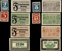 zestaw 10 bonów 1920–1921, nominały: 2 fenigi, 5