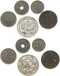 Polska, zestaw 5 monet, bite w latach 1941–1944
