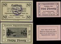 Pomorze, zestaw: 5 i 50 fenigów, 1920–1921