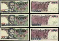 Polska, zestaw: 3 x 10.000 złotych, 1.12.1988