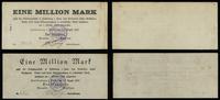 Pomorze, zestaw: 2 x 1 milion marek, ważne od 17.08.1923 do 1.10.1923