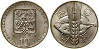 10 złotych 1971, Warszawa, FAO (kłos i ryba), mi