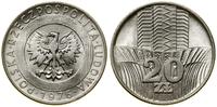 20 złotych 1974, Warszawa, wieżowiec i kłosy, mi