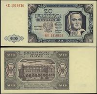 20 złotych 1.07.1948, seria KE, numeracja 191663