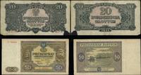 zestaw 4 banknotów 1944–1946, w zestawie: 20 zło