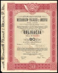 obligacja na 80 złotych 1938, Warszawa, seria A,