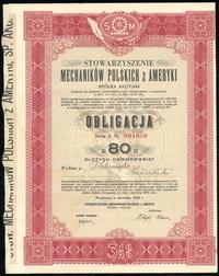 obligacja na 80 złotych 1938, Warszawa, seria A,