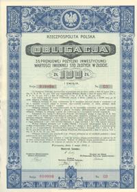 Rzeczpospolita Polska (1918–1939), 2 x obligacja 3% premiowej pożyczki inwestycyjnej na 100 złotych w złocie, 1.05.1935