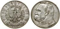 10 złotych 1938, Warszawa, Józef Piłsudski, rysy