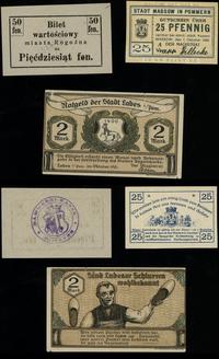 banknoty zastępcze, zestaw 3 bonów, 1916–1921