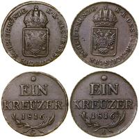 Austria, zestaw: 2 x 1 krajcar, 1816