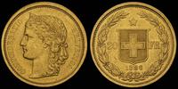 20 franków 1886, złoto 6.45 g