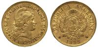 5 peso = 1 argentino 1888, złoto 8.04 g