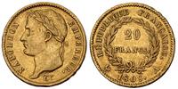 20 franków 1808/A, Paryż, złoto 6.40 g