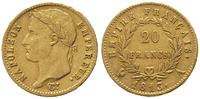 20 franków 1813/A, Paryż, złoto 6.40 g, Fr. 511