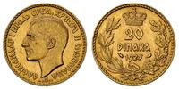 20 dinarów 1925, złoto 6.44 g, nakład 1000 szt.