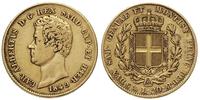 20 lirów 1849, Genua, złoto 6.40 g