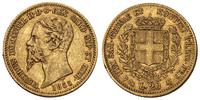 20 lirów 1855, Genua, złoto 6.42 g