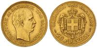 20 drachm 1884, złoto 6,44 g