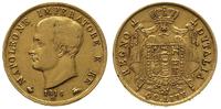40 lirów 1814/M, Mediolan, złoto 12.85 g, Friedb