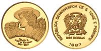 1.000 dobras 1997, księżna Diana, złoto 1.25 g, 