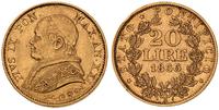 20 lirów 1866 (rok XXI), złoto 6.43 g