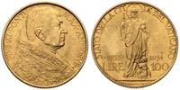 100 lirów 1933/34, złoto 8.81 g