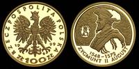 100 złotych 1999, Zygmunt August, złoto 8.00 g