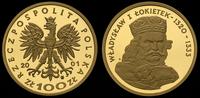 100 złotych 2001, Władysław Łokietek, złoto 8.00