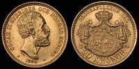 20 koron 1889, złoto 8.95 g