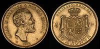10 koron 1874, złoto 4.47 g, uderzenie na rancie