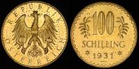 100 szylingów 1931, złoto 23.52 g