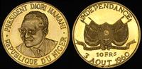 10 franków 1960, złoto 3.97 g, wybito tylko 1000