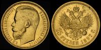 15 rubli 1897, złoto 12.89 g