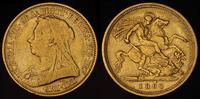 1/2 funta 1893, złoto 3.92 g
