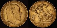 1/2 funta 1910, złoto 3.97 g
