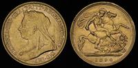 1/2 funta 1894, złoto 3.96 g