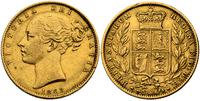 1 funt 1862, Londyn, złoto, 7.95 g, ciekawy typ 