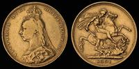 1 funt 1891, Londyn, złoto 7.93 g