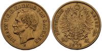 20 marek 1873, rzadki typ monety, złoto 7.93 g