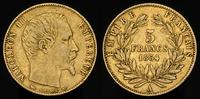 5 franków 1854/A, złoto 1.59 g