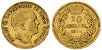 20 dinarów 1879, złota 6.40 g