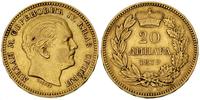 20 dinarów 1879, złoto 6.42 g
