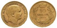 20 dinarów 1879/A, Paryż, złoto 6.43 g, Fr. 3