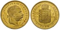 20 franków= 8 forintów 1873 / KB, Kremnica, złot